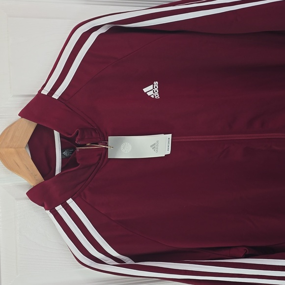 NWT Adidas Women's Burgundy Track Jacket PrimeGreen Full Zip Size 3X - Picture 5 of 16